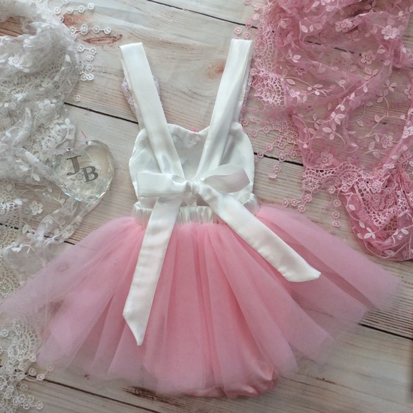 💕RESTOCK💕Baby Girls Glitzy Bunny Romper Dress - Picture 5 of 6